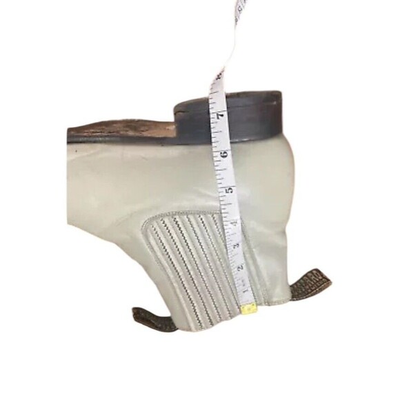 El Besserro Botin Charro Chelsea Boot Men's US 9.5 White Leathe Round Toe Boots - Picture 4 of 11